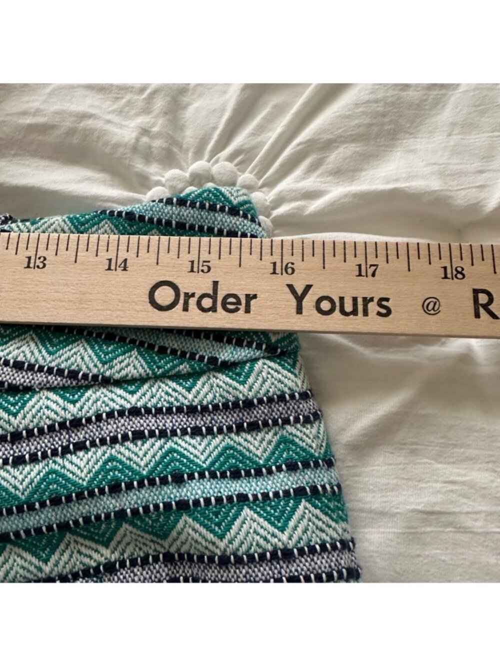 LOFT Womens Teal & Black Chevron Striped Jacquard Mini Skirt SZ 8 Preppy Y2K - Picture 5 of 6